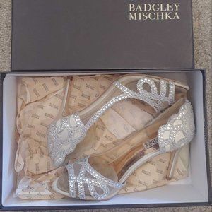 Badgley Mischka crystal pumps
